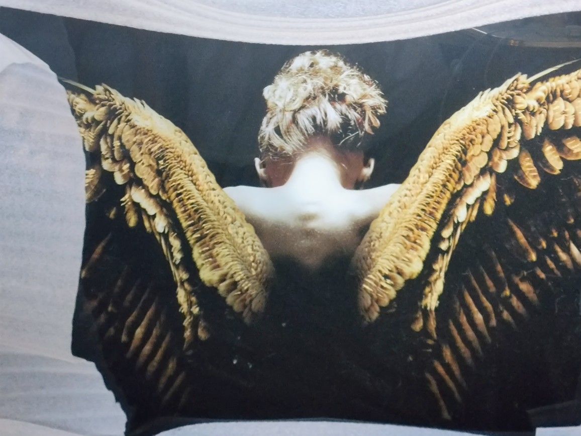 Glass Angel Portrait 4 Ft Long 32 Inches High