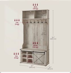 Hall Tree with bench and shoe storage