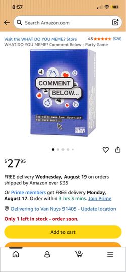WHAT DO YOU MEME? Comment Below - Party Game $10 Brand New Still Sealed Never Used