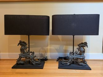 2 French Rococo Table Lamps