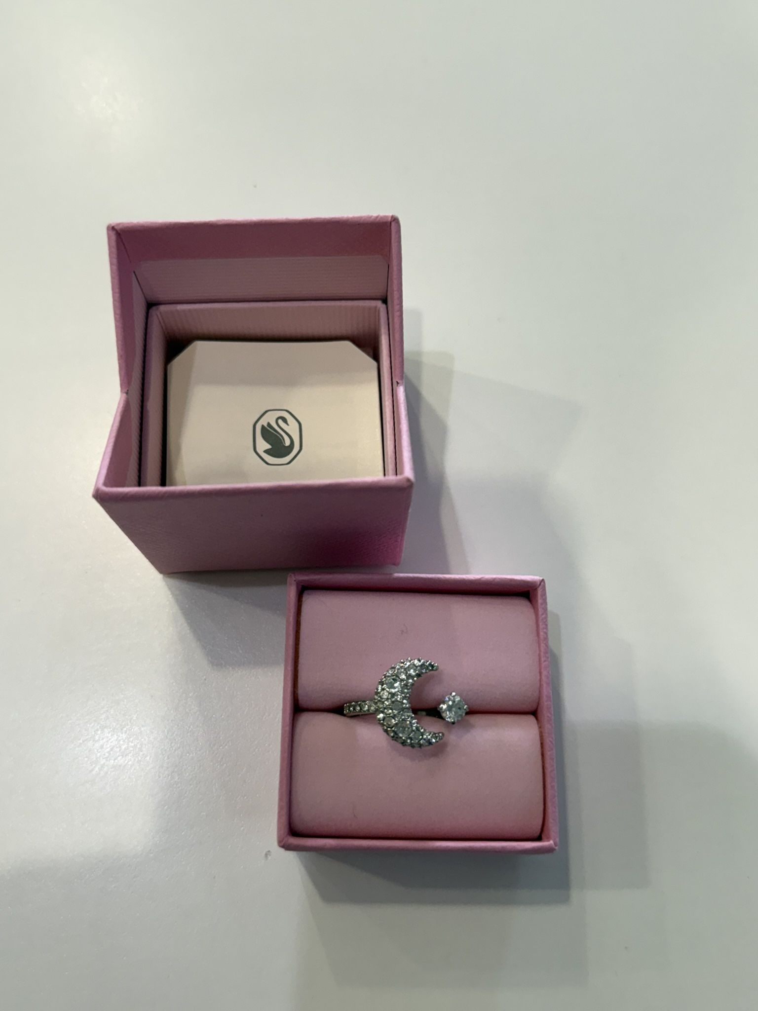 Swarovski Crescent Moon Ring