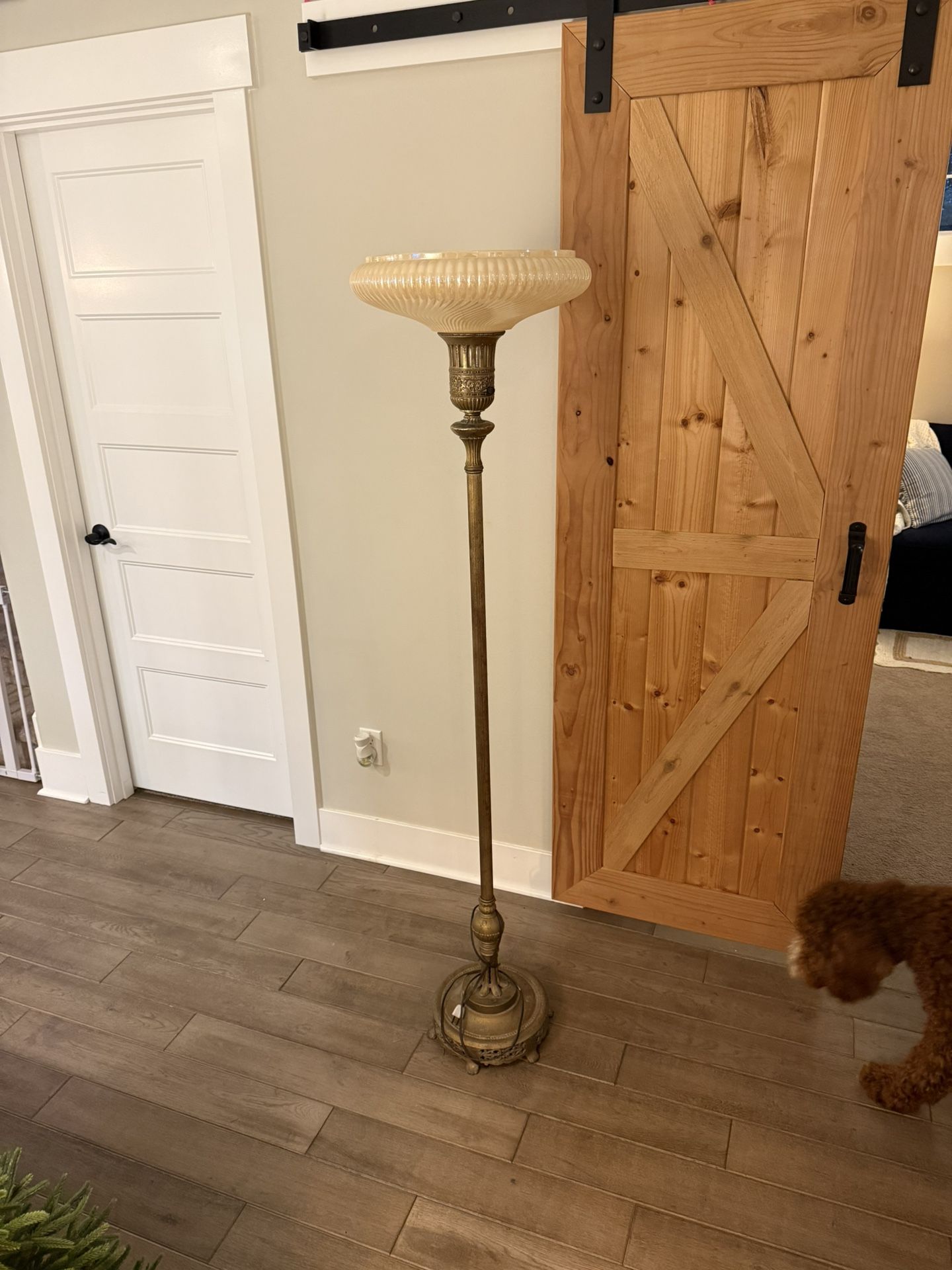 Vintage Torchiere Floor Lamp 