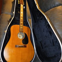 Vintage 1970s Tokai Model 35 Cedar Acoustic Guitar Hard Case Japan rare