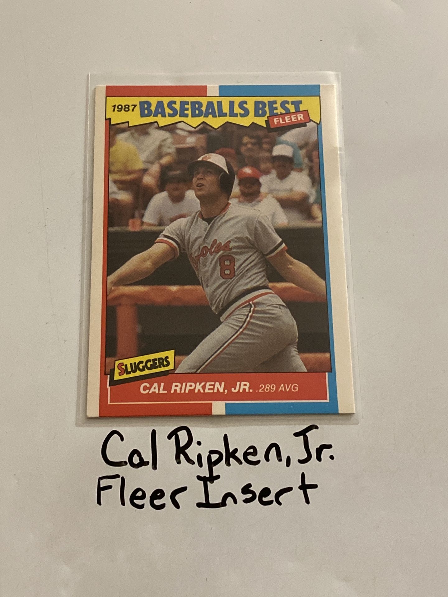 Cal Ripken,Jr. Baltimore Orioles Hall of Fame Shortstop 1987 Fleer Short Print Insert Card. 