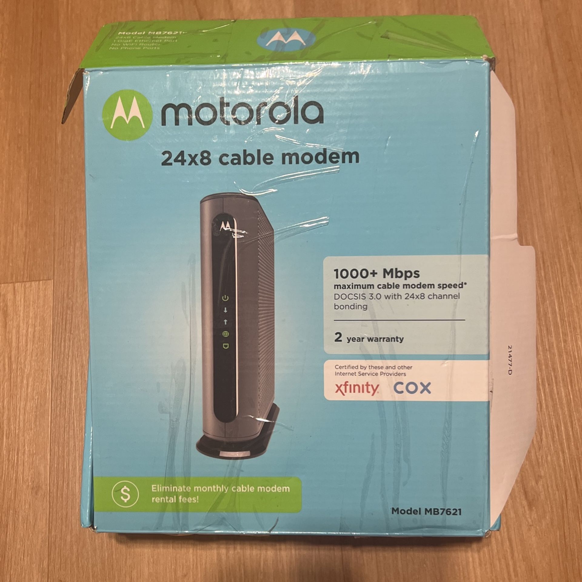 Modem Motorola 24X8 Cable!! Model MB7621