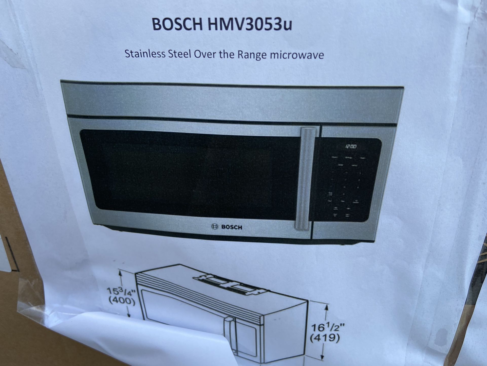 Bosch HMV3053U Microwave for Sale in Atherton, CA OfferUp