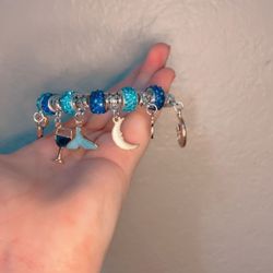 Blue charm bracelet