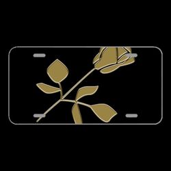 License Plate Novelty Car Front Rose Gold Symbol Sign Flower Icon