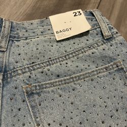 New York and Co. Baggy Rhinestone Embellished Women’s Jeans