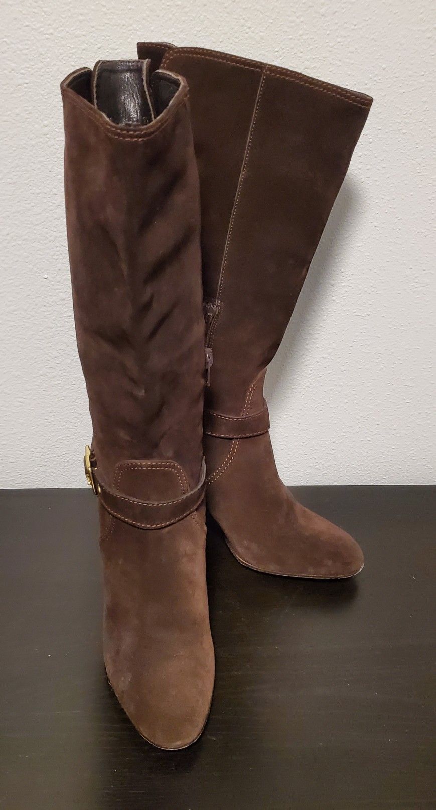 Women's Coach ROBYNN Suede Midcalf Boots Size 6B