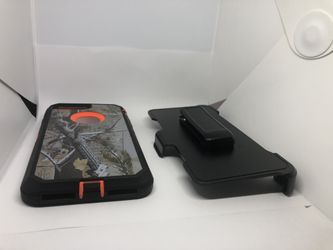 For iPhone 7 Plus / iPhone 8 Plus orange tree camouflage belt clip case