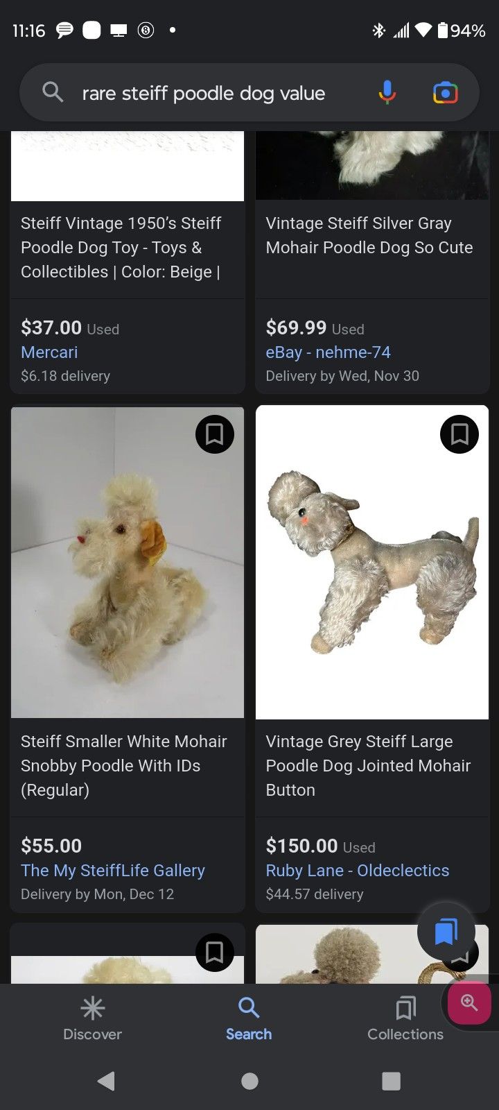 Vintage Stieff Poodle