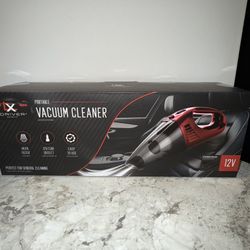 X DRIVER DC 12 VOLT PORTABLE CAR VACUM CLEANER WITH ATTACHMENTS