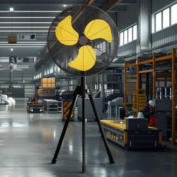 New 30" 9600CFM High Velocity Outdoor Pedestal Fan with Tripod, 3-Speed Standing Fan Oscillating with Adjustable Height, Stand up Fan, Industrial Fans