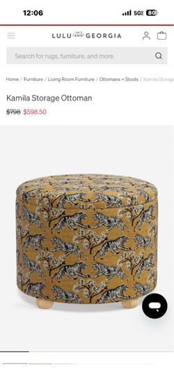 Lulu and Georgia Kamila Storage Ottoman