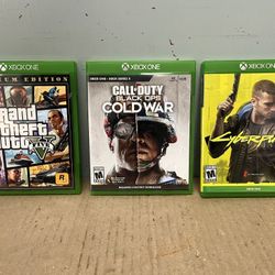 Xbox One Cyber Punk - Call Of Duty Black Ops Cold War -  Grand Theft Auto 5 