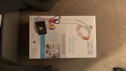 OttLite Wellness Series LED Desk Organizer Lamp