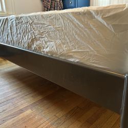 Grey Metal Queen Sized Bed Frame