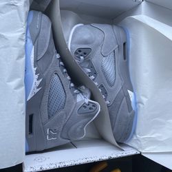2026 Air Jordan Retro 5 Wolf Grey Size 10.5 & 7Y