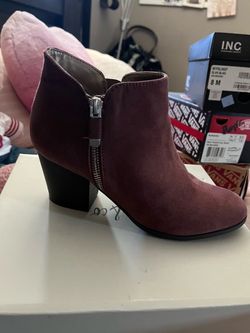 Mauve ankle boots