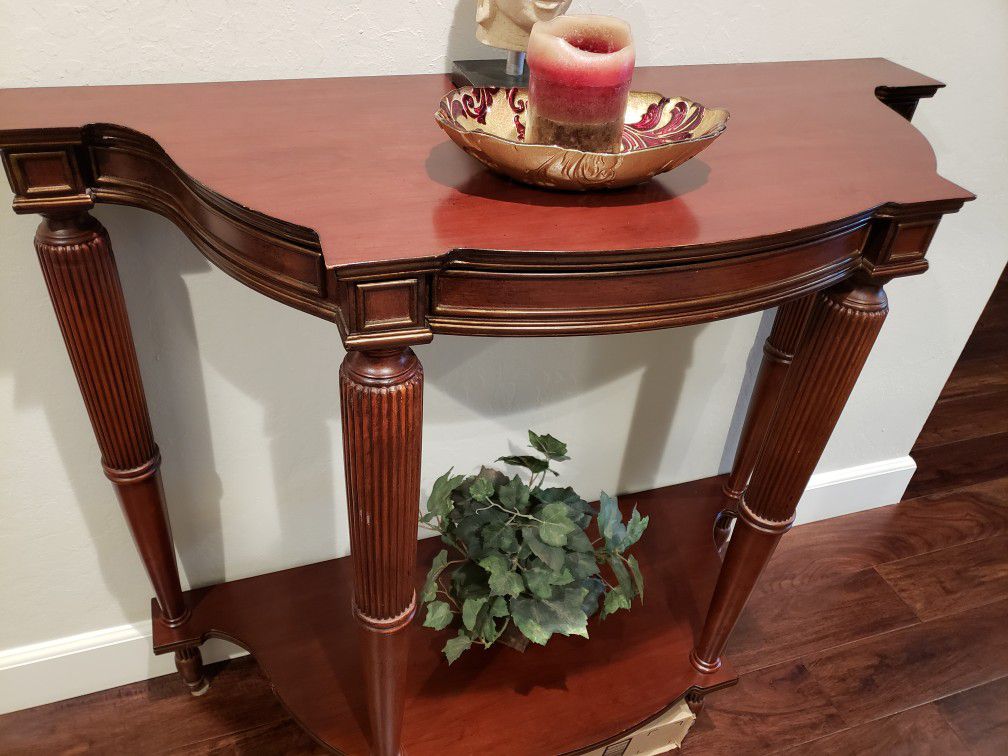 Solid console table for entryway