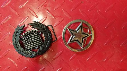 Old school famous stars & straps buckles