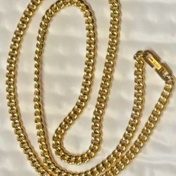  24" 18k Gold Miami Cuban Necklace 5mm thick - New - Heavy (35 grams) ☆