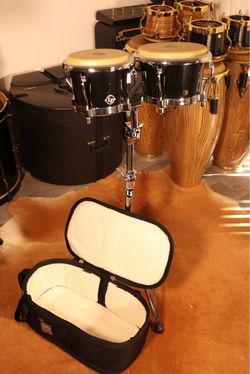 LP200XF Fiberglass Bongos w/ Stand and Protection Racket Gig Bag