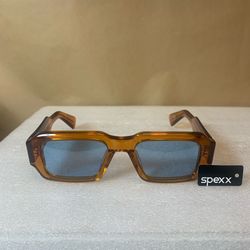 Spexx Unisex Brown Frame Sunglasses 
