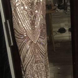 NEW Beautif Rose Gold/gold Dress