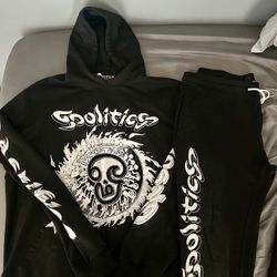 Black graphic Sweatsuit 