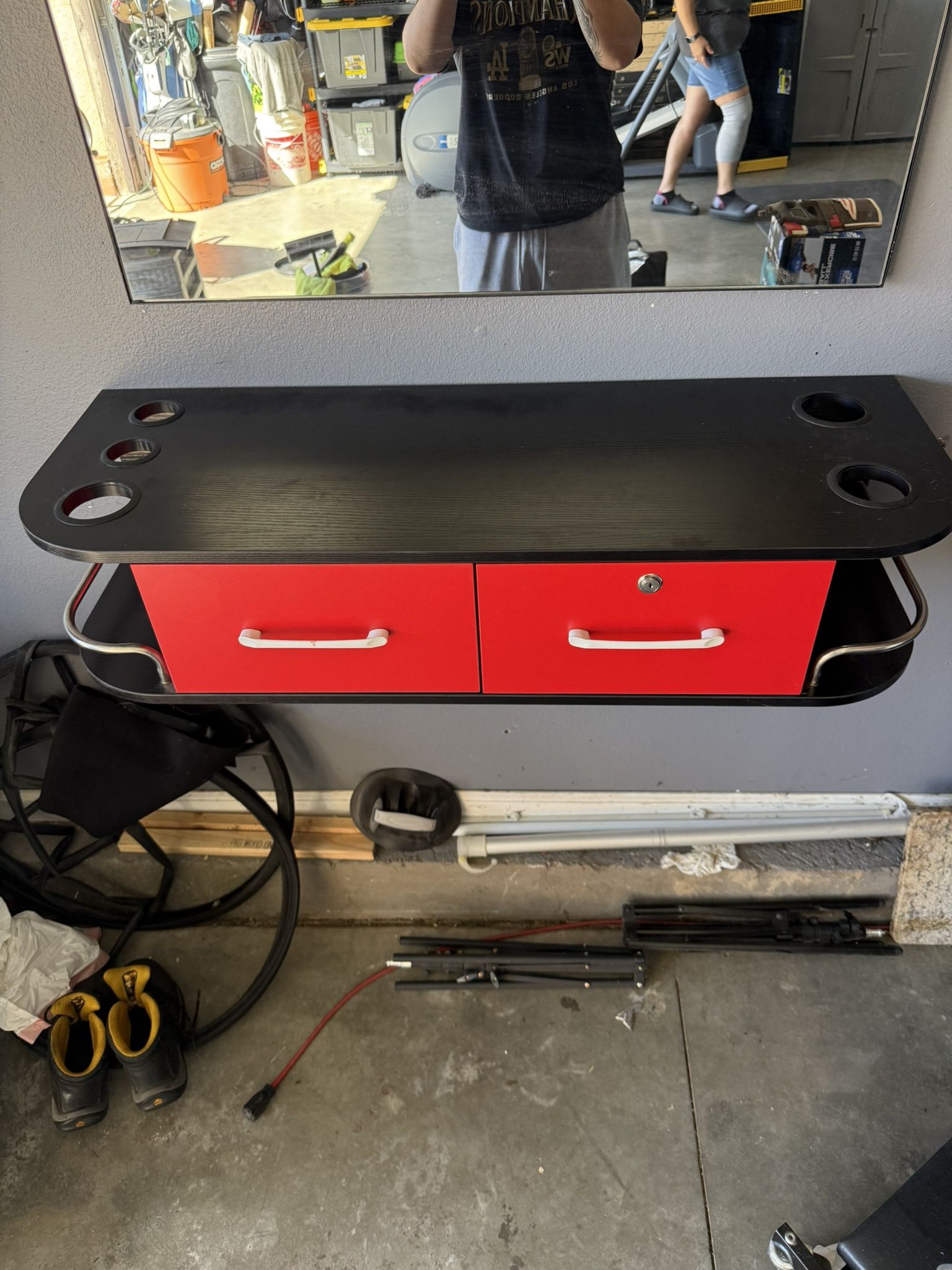 Barber Station And Mirror