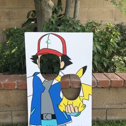 pikachu and ash pokemon party foam board