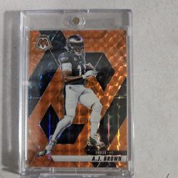 2025 Panini Mosaic #78 A.J. Brown Mosaic Orange #/199