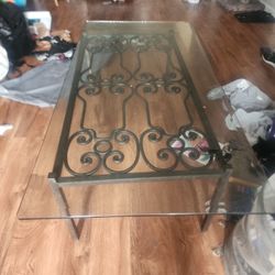 antique glass table