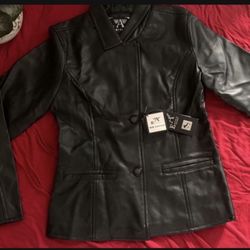 Women Black Leather Jacket 