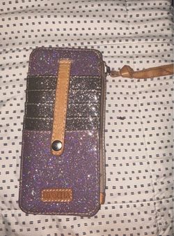 Consuela Glitter Card Wallet Wristlet