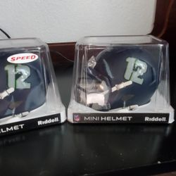 2 Cliff Avril Signed Mini Seahawks Helmets
