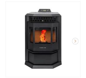 2,800 sq. ft. Pellet Stove with 55 lbs. Hopper in Black