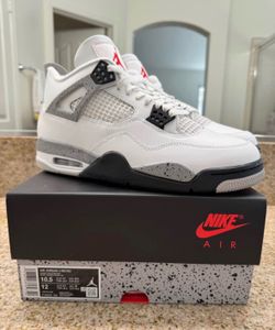 Nike Air Jordan 4 IV Retro White Cement Summit Fire Red 10.5