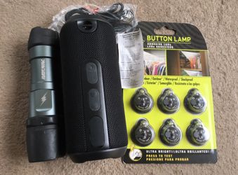 Flashlight and Waterproof Bluetooth Speaker