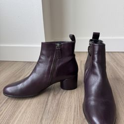 ECCO Women’s Brown Leather Ankle Boots Size 36 New