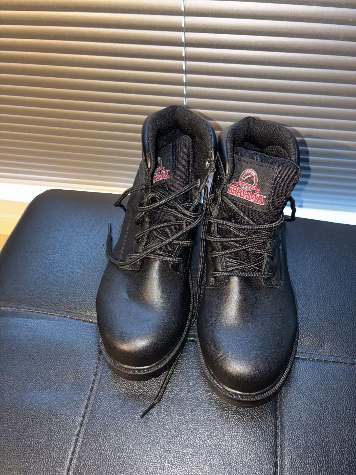 Black Work Boots- Men Size 8w