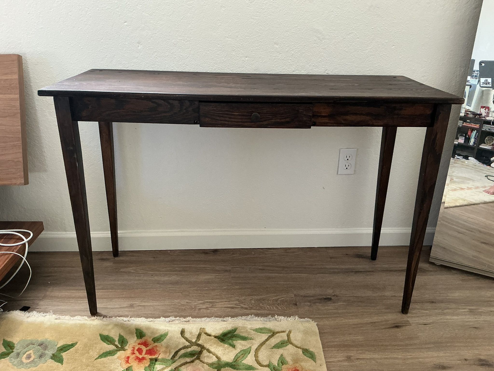 Vintage dark mahogany wood desk