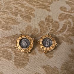 Neiman Marcus Gold/silver Clasp Earrings