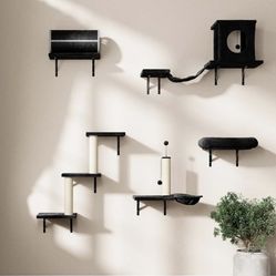 Nunu Labs 7-in-1 Cat Wall Shelves