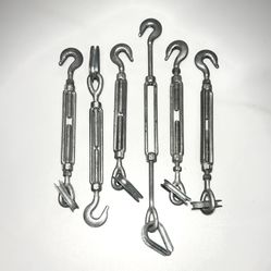 50pcs 5/16" x 4-1/2" Hook & Eye Turnbuckle Galvanized Steel Drop Forged 700lbs