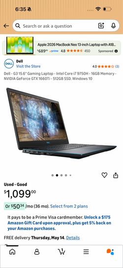 Dell - G3 15.6" Gaming Laptop - Intel Core i7
