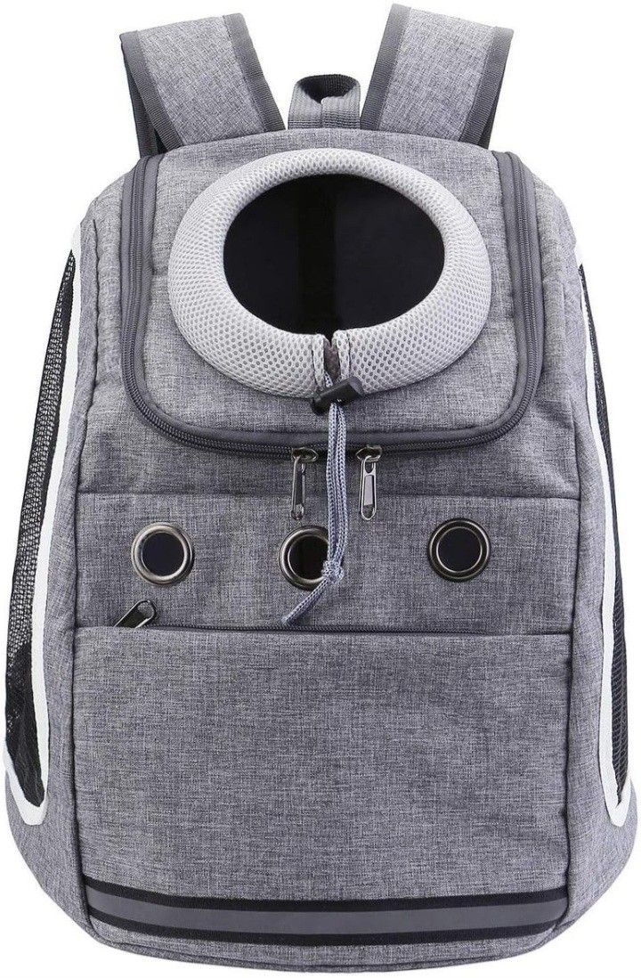 Mogoko Comfortable Dog Cat Carrier Backpack, Puppy Pet Front Pack with Breathable Head Out Design and Padded Shoulder for Hiking Outdoor Travel