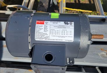 Rebuilt Dayton 3N017BD Industrial Motor 1HP 3-Phase